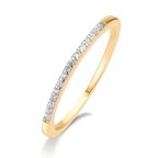 Anillo de memoria Oro amarillo de 375/9K Circonita 15 piedras