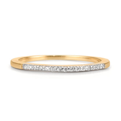 Anillo de memoria Oro amarillo de 375/9K Circonita 15 piedras