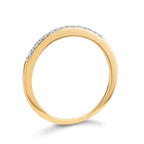Anillo de memoria Oro amarillo de 375/9K Circonita 15 piedras