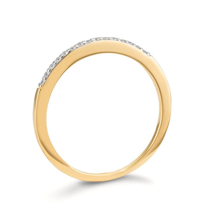 Anillo de memoria Oro amarillo de 375/9K Circonita 15 piedras