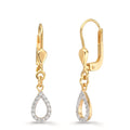 Pendientes Oro amarillo de 375/9K Circonita