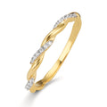 Anillo de dedo Oro amarillo de 375/9K Circonita 18 piedras