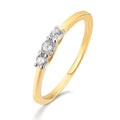 Anillo de dedo Oro amarillo de 375/9K Circonita 3 piedras
