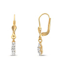 Pendientes Oro amarillo de 375/9K Circonita 6 piedras