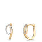 Aro con bisagra Oro amarillo de 375/9K Circonita