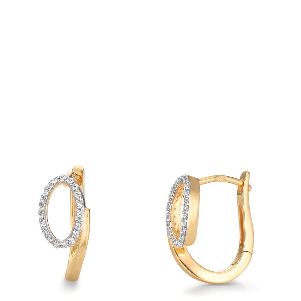 Aro con bisagra Oro amarillo de 375/9K Circonita