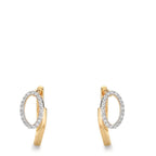 Aro con bisagra Oro amarillo de 375/9K Circonita