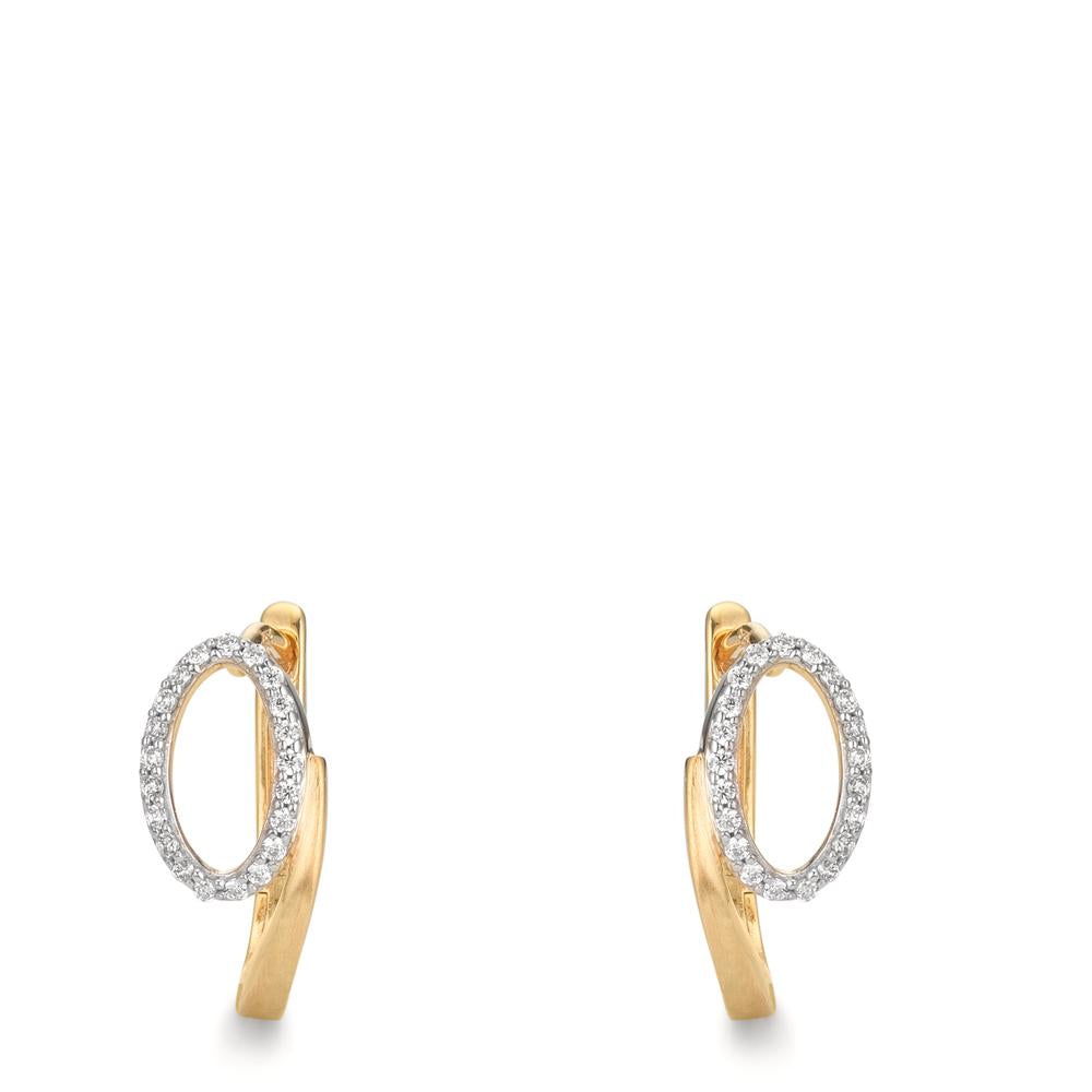 Aro con bisagra Oro amarillo de 375/9K Circonita