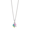 Collar con colgante Plata Circonita Rodio plateado Caballo 36-38 cm