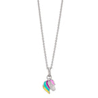 Collar con colgante Plata Circonita Rodio plateado Caballo 36-38 cm