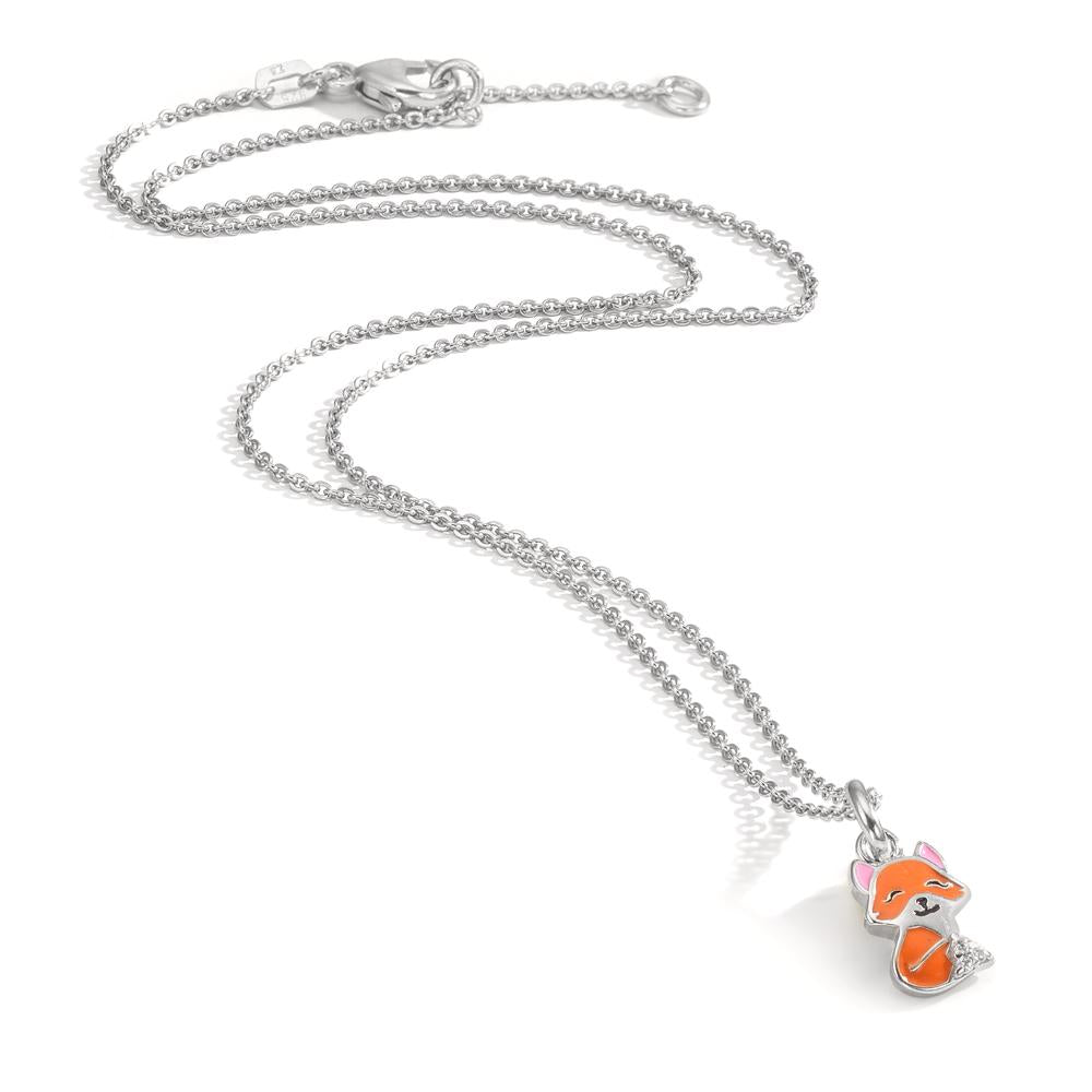 Collar con colgante Plata Rodio plateado Zorro 36-38 cm