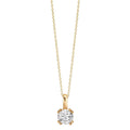 Collar con colgante Oro amarillo de 375/9K Circonita 40-42 cm