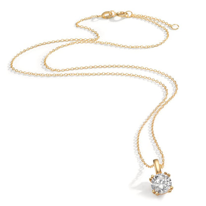 Collar con colgante Oro amarillo de 375/9K Circonita 40-42 cm