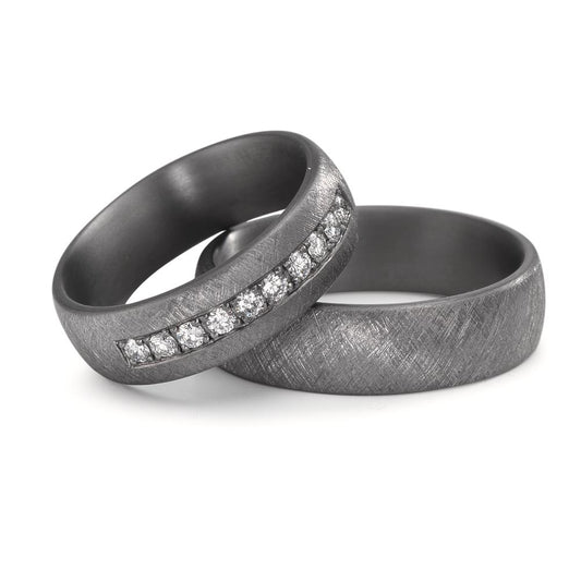 Anillo de pareja 999 tantalio Diamante cultivado en laboratorio 0.25 ct, 10 piedras, tw-vsi