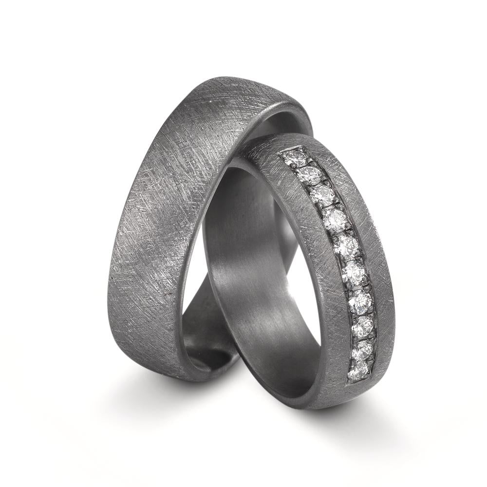 Anillo de pareja 999 tantalio Diamante cultivado en laboratorio 0.25 ct, 10 piedras, tw-vsi