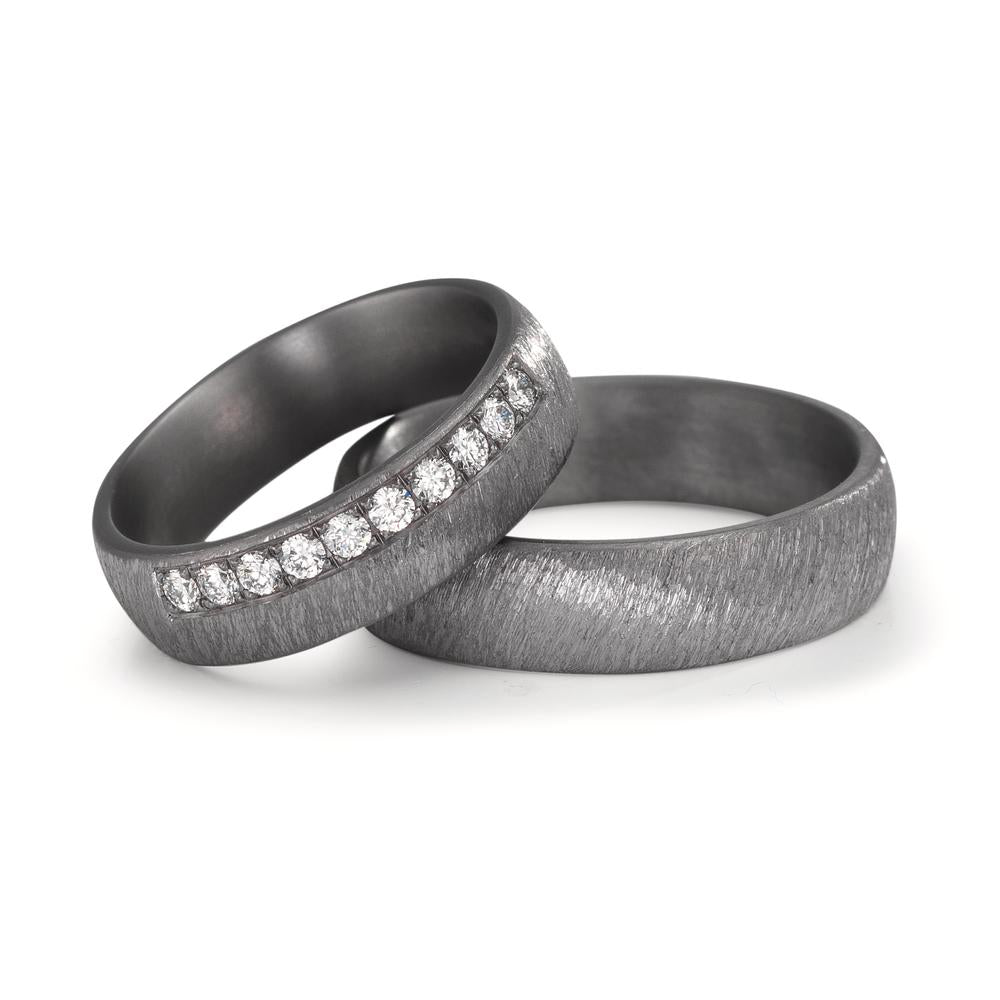 Anillo de pareja 999 tantalio Diamante cultivado en laboratorio 0.25 ct, 10 piedras, tw-vsi