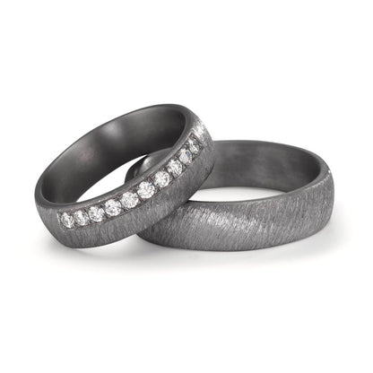 Anillo de pareja 999 tantalio Diamante cultivado en laboratorio 0.25 ct, 10 piedras, tw-vsi