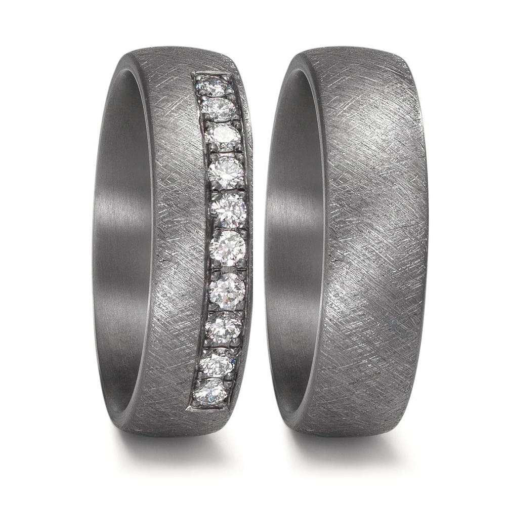 Anillo de pareja 999 tantalio Diamante cultivado en laboratorio 0.25 ct, 10 piedras, tw-vsi