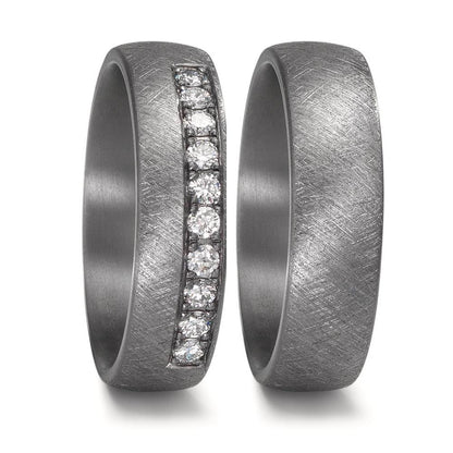 Anillo de pareja 999 tantalio Diamante cultivado en laboratorio 0.25 ct, 10 piedras, tw-vsi