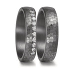 Anillo de pareja 999 tantalio Diamante cultivado en laboratorio 0.25 ct, 10 piedras, tw-vsi