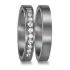 Anillo de pareja 999 tantalio Diamante cultivado en laboratorio 0.25 ct, 10 piedras, tw-vsi