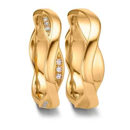 Anillo de pareja 750/oro amarillo de 18 quilates
