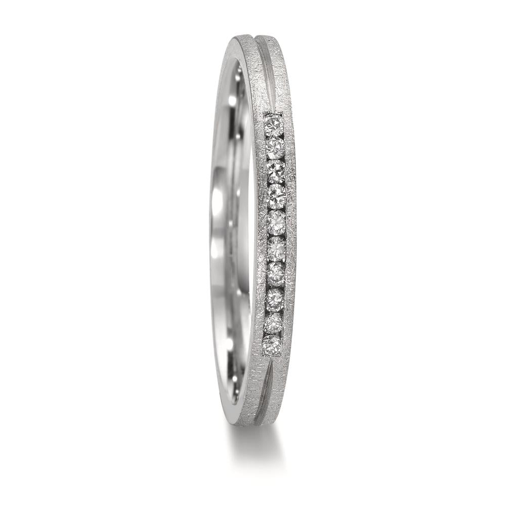Anillo de pareja 950 platino Diamante 0.075 ct, 10 piedras, w-si