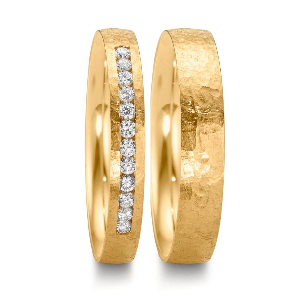 Anillo de pareja 750/oro amarillo de 18 quilates