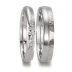 Anillo de pareja 950 platino Diamante 0.035 ct, 7 piedras, w-si