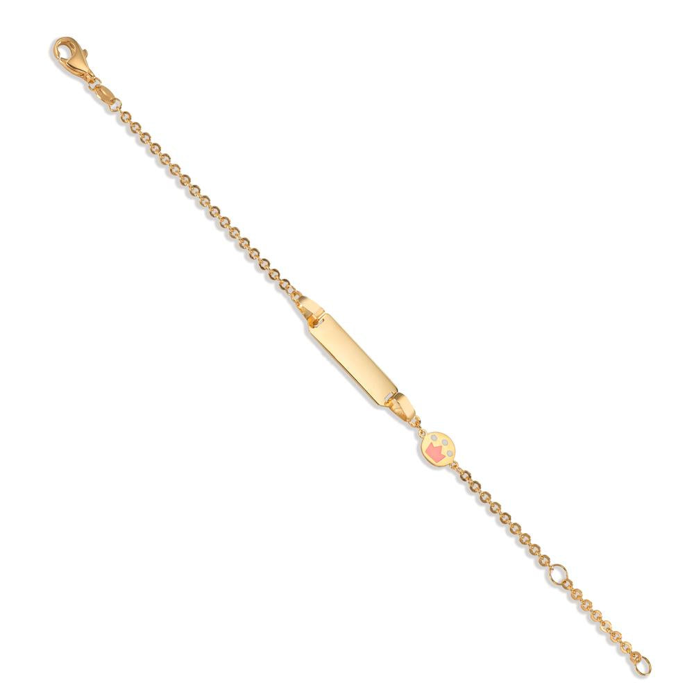 Pulsera grabada Oro amarillo de 375/9K Pintado/lacado Corona 12-14 cm