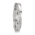 Anillo de pareja 750/oro blanco de 18 quilates Diamante 0.097 ct, 11 piedras, w-si