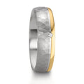 Anillo de pareja Plata, oro rosa de 585/14 kt Diamante 0.015 ct, w-si Bicolor