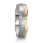 Anillo de pareja Plata, oro rosa de 585/14 kt Diamante 0.015 ct, w-si Bicolor