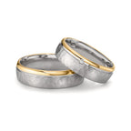 Anillo de pareja Plata, oro rosa de 585/14 kt Diamante 0.015 ct, w-si Bicolor