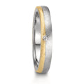 Anillo de pareja Acero inoxidable, Oro amarillo de 375/9K Diamante 0.015 ct, w-si