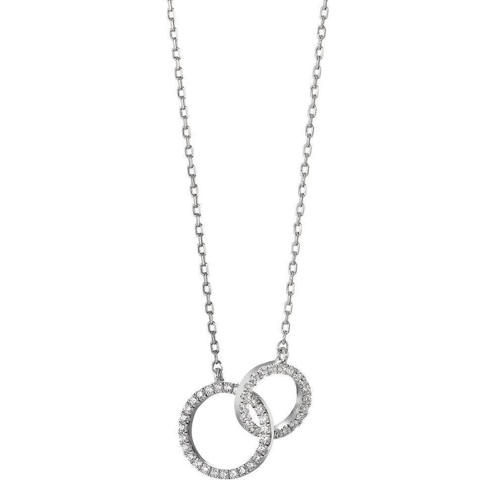 Collar Plata Circonita Rodio plateado 40-42 cm