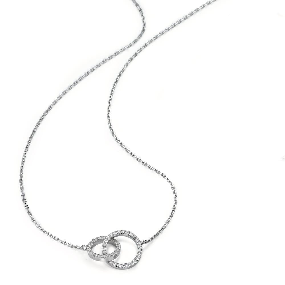 Collar Plata Circonita Rodio plateado 40-42 cm