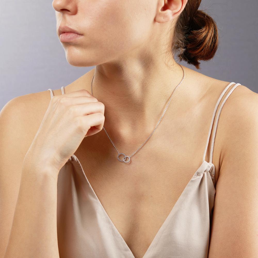 Collar Plata Circonita Rodio plateado 40-42 cm