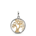 Colgante Oro amarillo de 375/9K, Oro blanco de 375/9 quilates árbol de la vida Ø14 mm