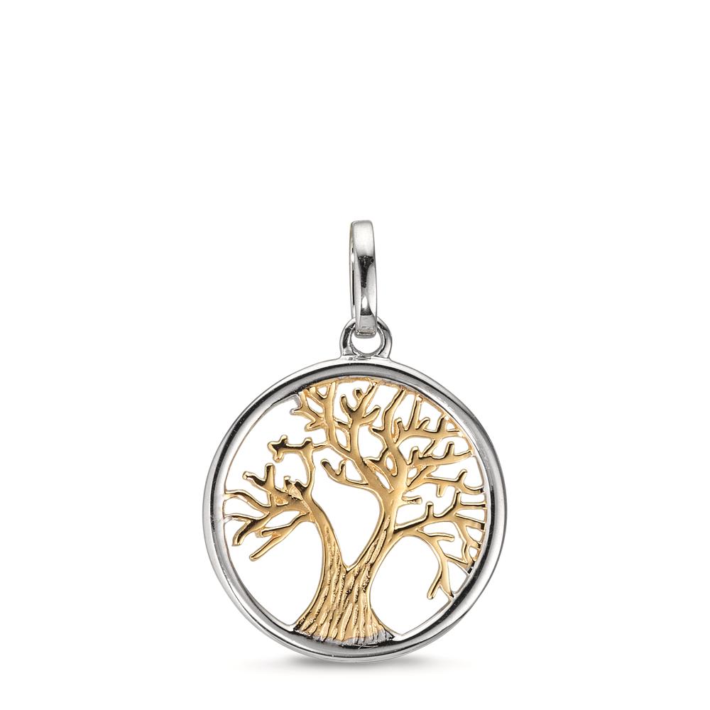 Colgante Oro amarillo de 375/9K, Oro blanco de 375/9 quilates árbol de la vida Ø14 mm