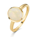 Anillo de dedo Oro amarillo de 375/9K Ópalo
