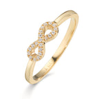 Anillo de dedo Oro amarillo de 375/9K Circonita Infinito