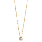 Collar 750/oro amarillo de 18 quilates Diamante 0.05 ct, w-si 42-45 cm