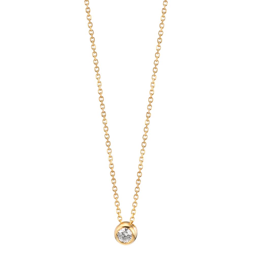 Collar 750/oro amarillo de 18 quilates Diamante 0.05 ct, w-si 42-45 cm
