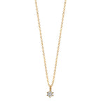 Collar 750/oro amarillo de 18 quilates Diamante 0.05 ct, w-si 42-45 cm
