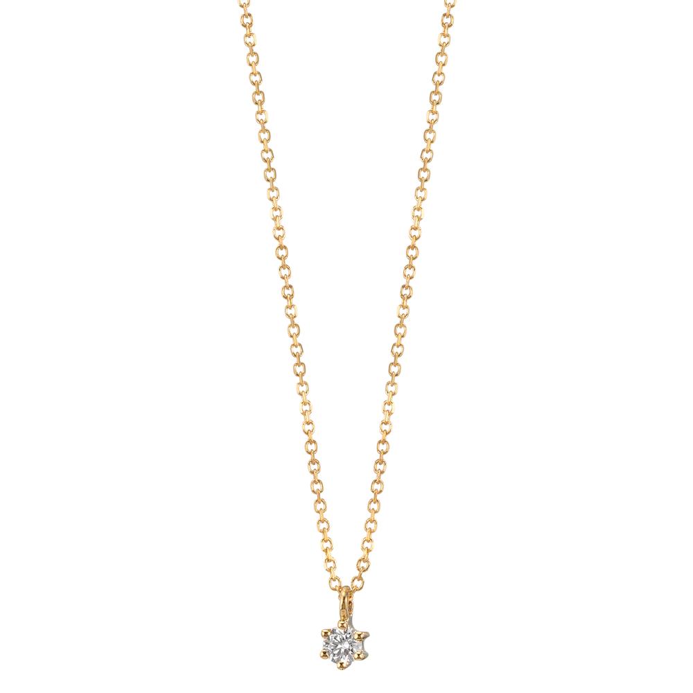 Collar 750/oro amarillo de 18 quilates Diamante 0.05 ct, w-si 42-45 cm