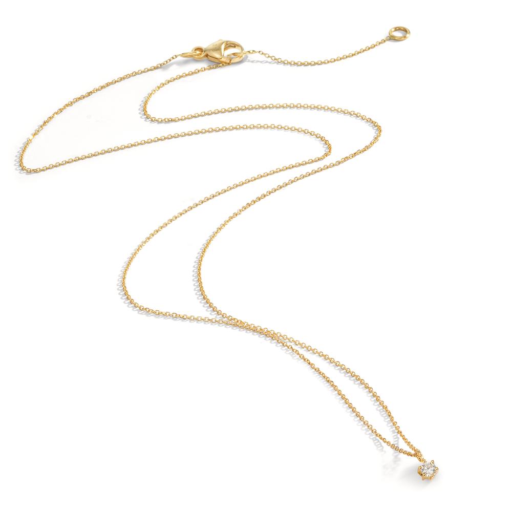 Collar 750/oro amarillo de 18 quilates Diamante 0.05 ct, w-si 42-45 cm