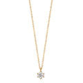 Collar 750/oro amarillo de 18 quilates Diamante 0.10 ct, w-si 42-45 cm
