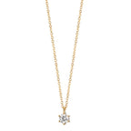 Collar 750/oro amarillo de 18 quilates Diamante 0.10 ct, w-si 42-45 cm