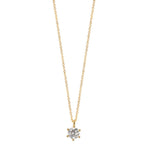 Collar 750/oro amarillo de 18 quilates Diamante 0.25 ct, w-si 42-45 cm
